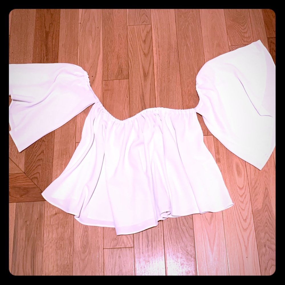 Off the shoulder flowy blouse
